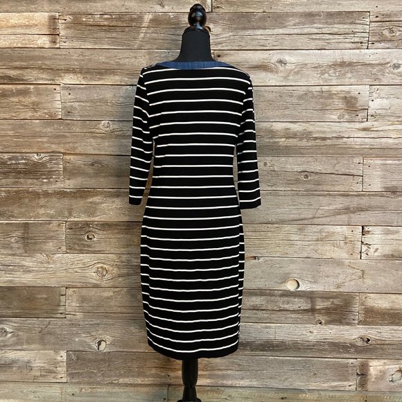Tommy Hilfiger Black and White Stripped Dress - Picture 2 of 5